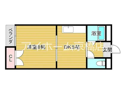 リブレ放出東(1DK/2階)の間取り写真