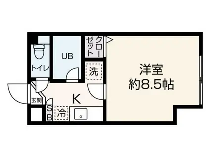 フェローチェ清瀬 Aタイプ(1K/1階)の間取り写真