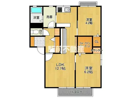 ファミール赤松II(2LDK/2階)の間取り写真