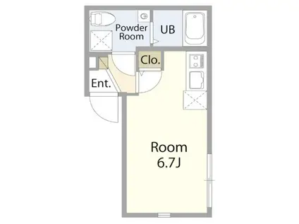 TIGRE YAYOICHO(ワンルーム/1階)の間取り写真