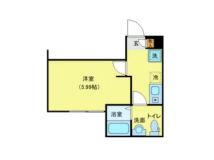 URBAN LUXE(1K/2階)の間取り写真