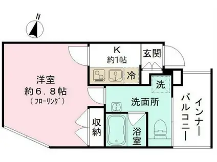 PARKSIDESPEC DEN-EN CHOHU(1K/4階)の間取り写真