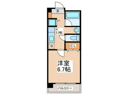 マノワール212(1K/2階)の間取り写真