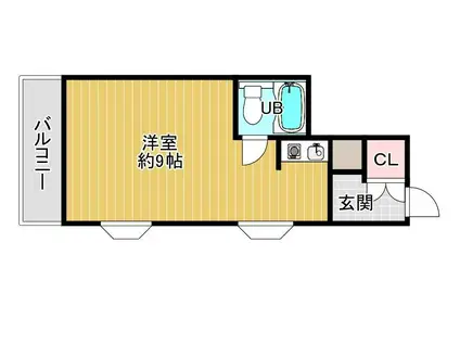 TBレジデンス大分駅前(ワンルーム/2階)の間取り写真
