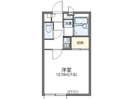 レオパレス天満(1K/1階)の間取り写真
