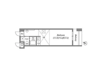 COSMOLIFE KATAYAMA(ワンルーム/6階)の間取り写真