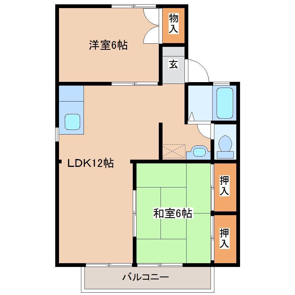 ファーストコーポ八千代(2LDK/2階)の間取り写真