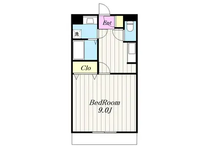 スプリングス赤坂I(1K/1階)の間取り写真