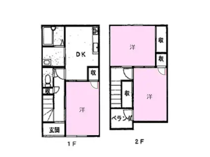 メゾン平田(3DK/2階)の間取り写真