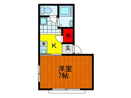 KメゾンドールTSUJI(1K/3階)の間取り写真