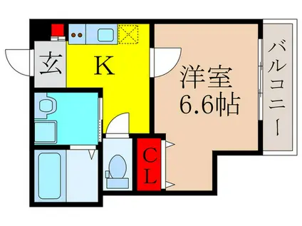 ALEGRIA池田(1K/3階)の間取り写真