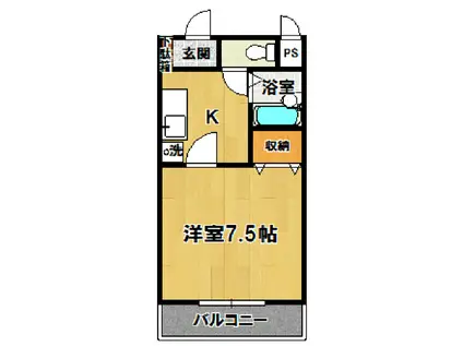 インレットつくば1(1K/3階)の間取り写真