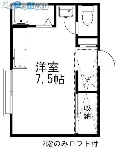 ΑNEXT新潟第9(ワンルーム/2階)の間取り写真