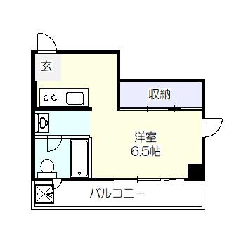 シャイン元住吉(ワンルーム/3階)の間取り写真