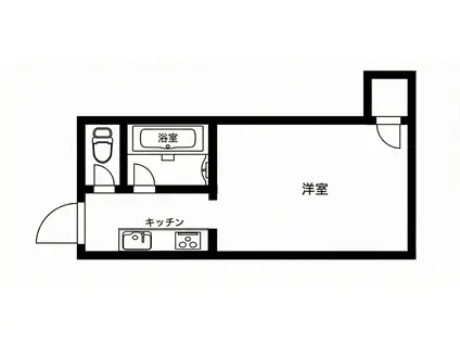 コーポ宿町(ワンルーム/1階)の間取り写真
