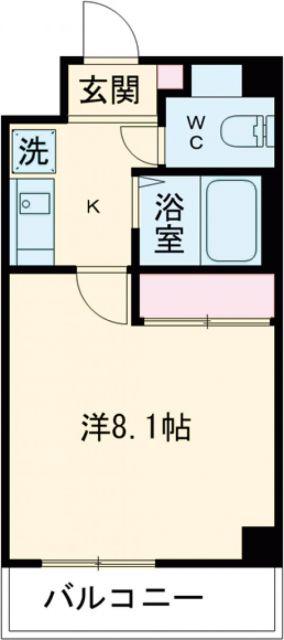 ROSA CANDORE(1K/4階)の間取り写真