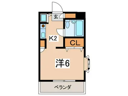 ホーユーコンフォルト白楽A棟(ワンルーム/3階)の間取り写真