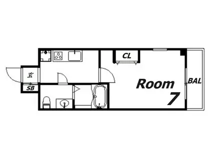 マロワール神戸(1K/5階)の間取り写真