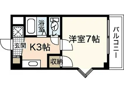 セレーヌ品川(1K/7階)の間取り写真