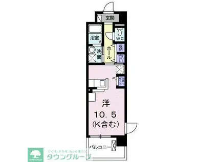 グランテラス YAJIMA(1K/3階)の間取り写真