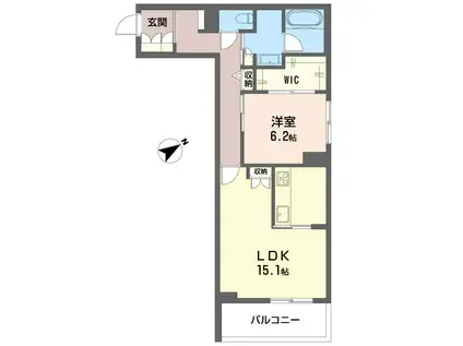 FDI CASA片瀬江の島 I(1LDK/3階)の間取り写真