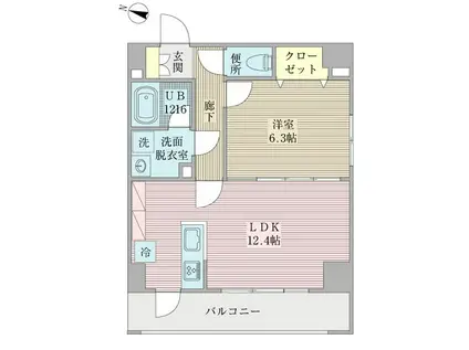 TS.MANSION 壱番館(1LDK/4階)の間取り写真