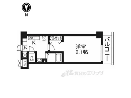 プラネシア星の子京都駅前(1K/10階)の間取り写真