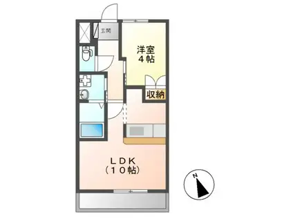 JR常磐線 荒川沖駅 徒歩58分 2階建 築16年(1LDK/1階)の間取り写真
