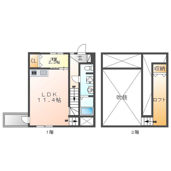 LA PORTE 品川(1LDK/3階)の間取り写真
