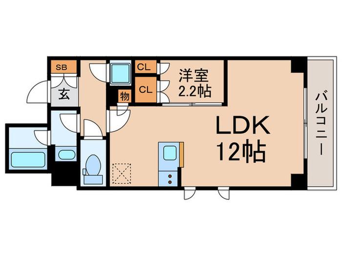 テラス都立大学(1LDK/2階)の間取り写真