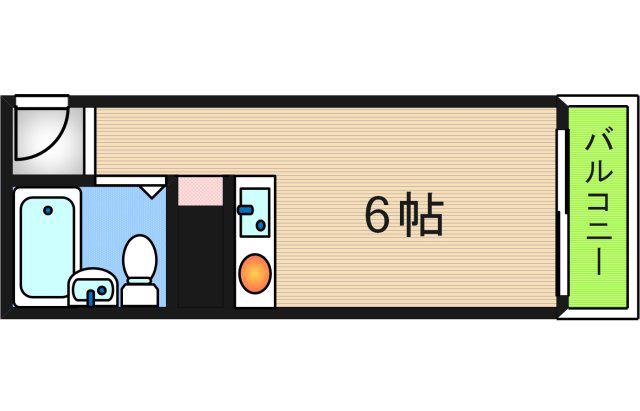 コスモレジデンス玉出(ワンルーム/6階)の間取り写真