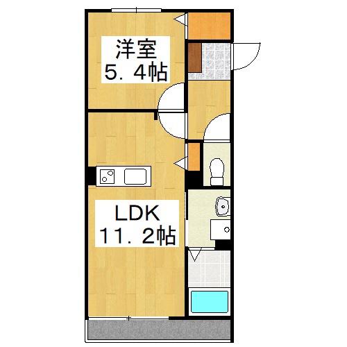 メープルコート A(1LDK/1階)の間取り写真