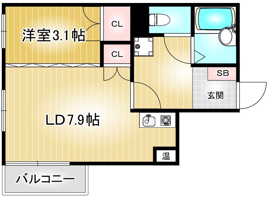 セジュール金山(1LDK/5階)の間取り写真