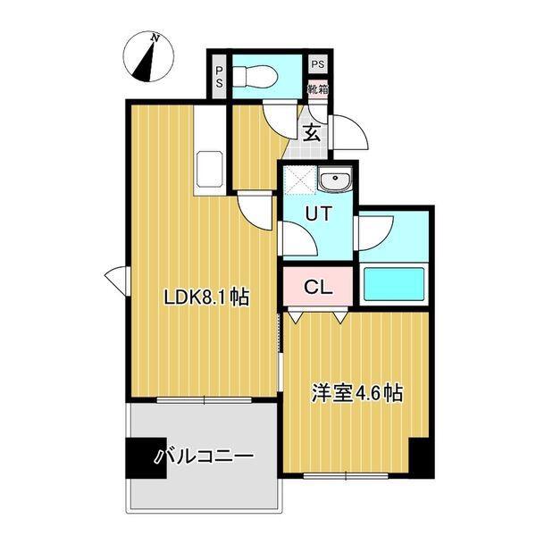 KAHALACOURT2ND(1LDK/5階)の間取り写真