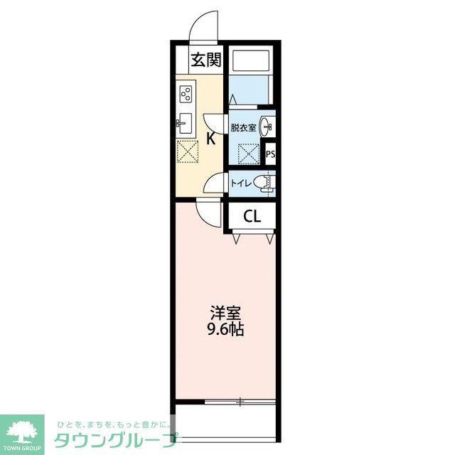 ジュネ北上尾(1K/2階)の間取り写真