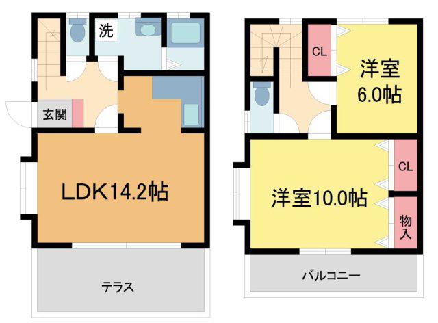 アーク御影(2LDK/1階)の間取り写真