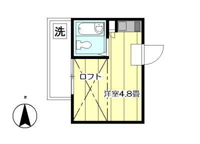 ジュネス椎名町(ワンルーム/1階)の間取り写真