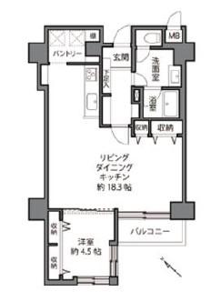 ドミール南青山(1LDK/7階)の間取り写真