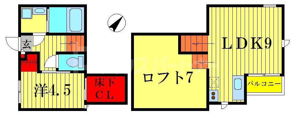 CB南柏フロスト(1LDK/2階)の間取り写真