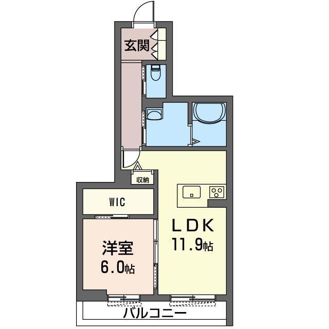 スぺリアージュIII(1LDK/3階)の間取り写真