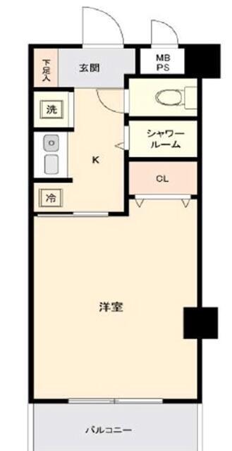 日神パレス西川口(1K/4階)の間取り写真