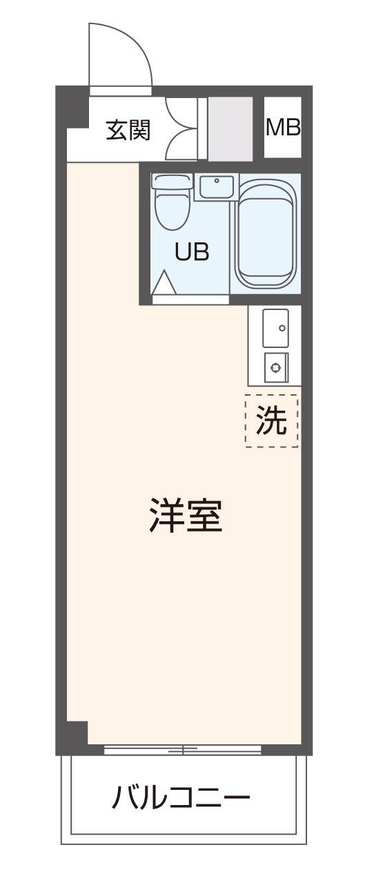 長瀬レジデンス(ワンルーム/2階)の間取り写真