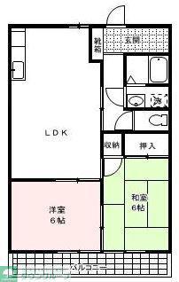 ソレイユ南中野(2LDK/2階)の間取り写真