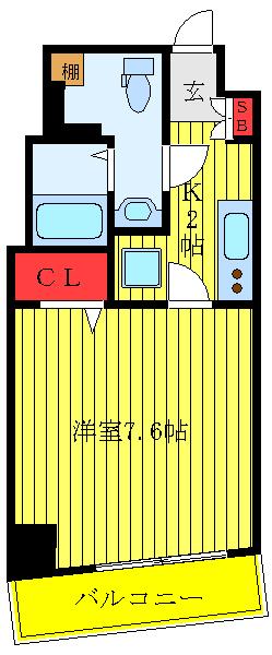 ステージファースト西巣鴨二番館(1K/5階)の間取り写真