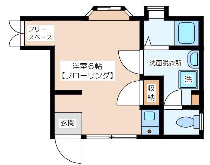 ツインヴィラY(ワンルーム/2階)の間取り写真