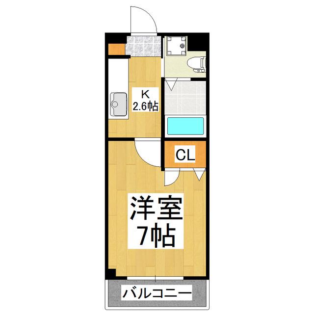 アーバンアングラー(1K/1階)の間取り写真