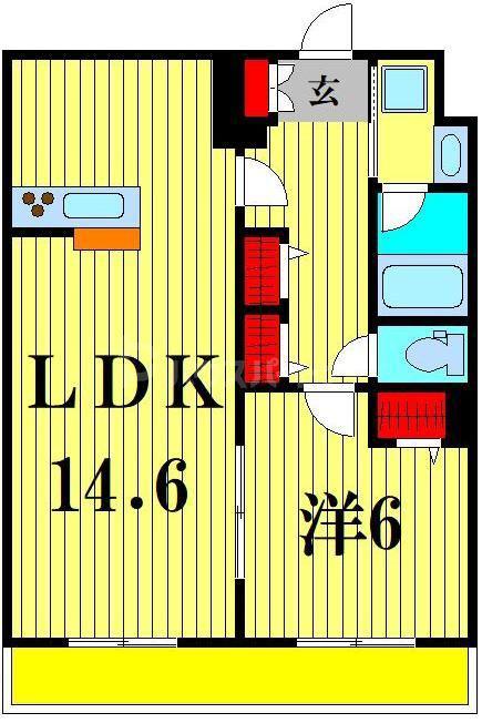 レガーロ U(1LDK/3階)の間取り写真