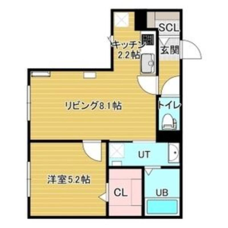 GRACIAS南平岸(1LDK/3階)の間取り写真