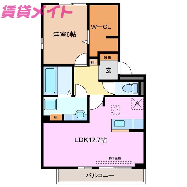 チアフルスクエア(1LDK/1階)の間取り写真