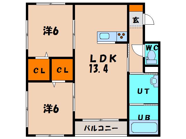 NEW PIAZZA(2LDK/3階)の間取り写真
